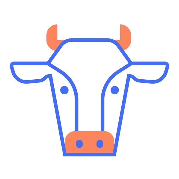 Vaca Icono Vector Ilustración — Archivo Imágenes Vectoriales