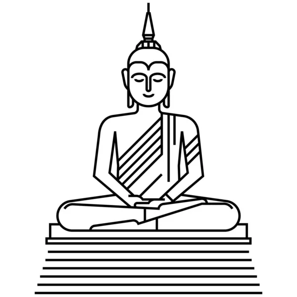 Векторная Иллюстрация Будды — стоковый вектор