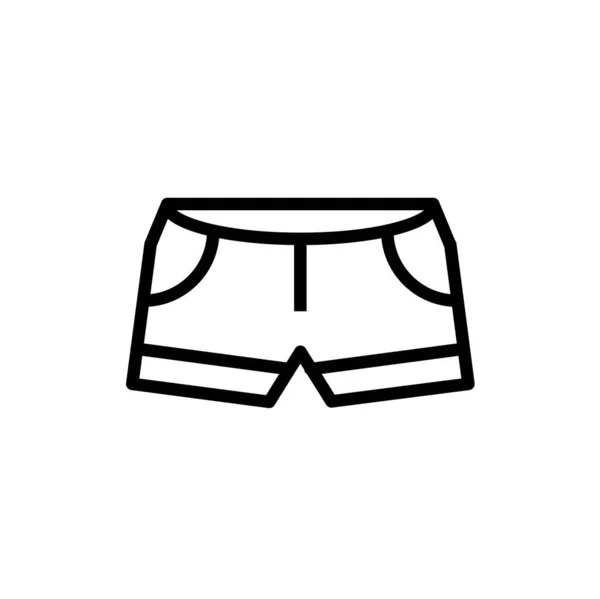 Shorts Line Icon Vector Illustration — Stock Vector