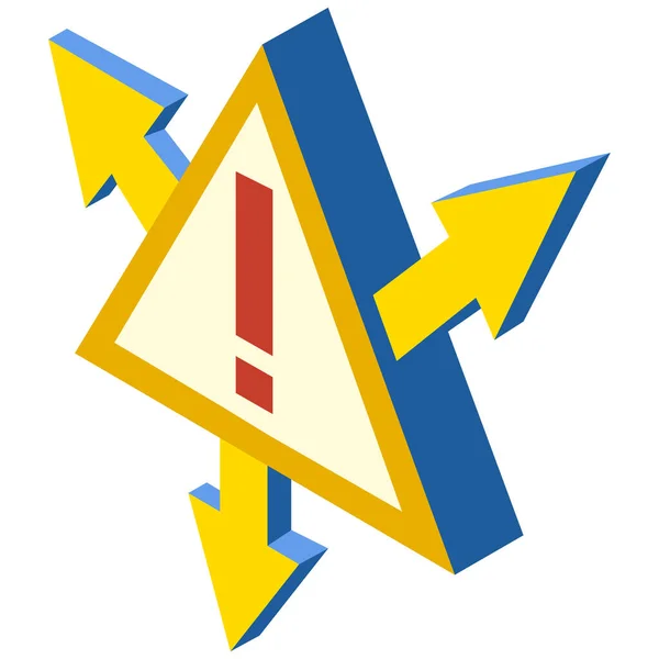 Ilustración Vectorial Una Flecha Amarilla — Vector de stock
