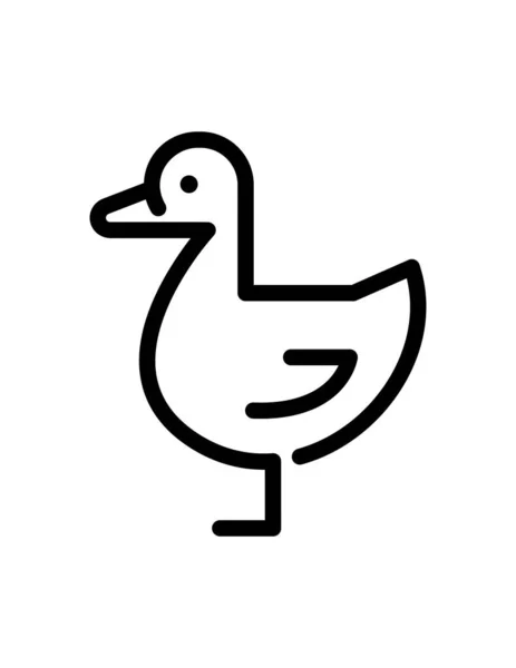 Pato Icono Vector Ilustración — Vector de stock