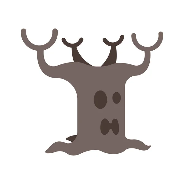 Árbol Halloween Aislado Icono Diseño Vectorial Ilustración — Vector de stock