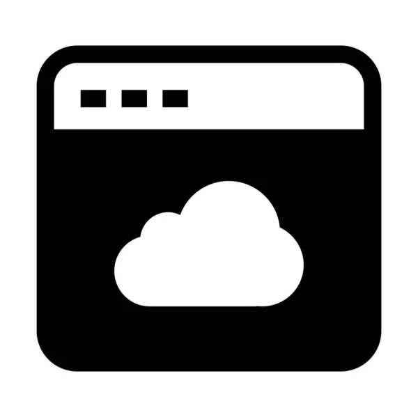 Icône Vectorielle Stockage Cloud — Image vectorielle