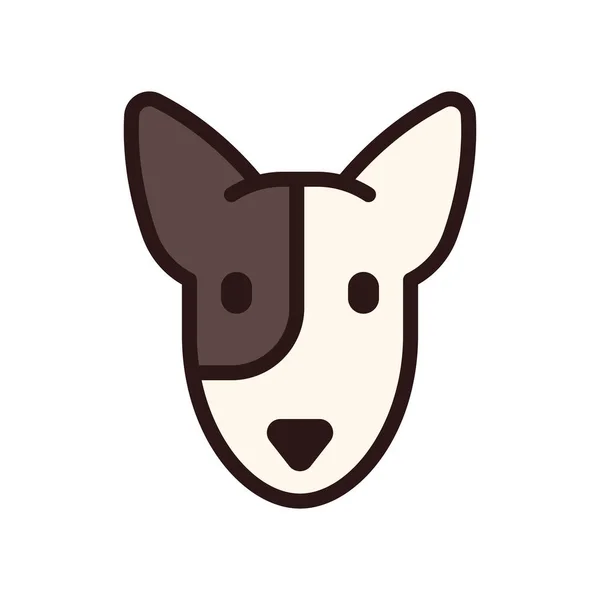 Bull Terrier Flat Icon Vector Illustration — Stock Vector