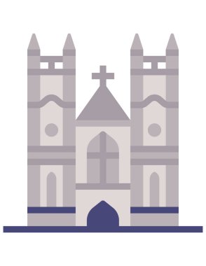 Kilise web simgesi, vektör illüstrasyonu  