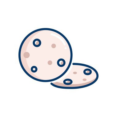 Kurabiye simgesi, vektör illüstrasyonu