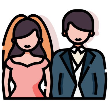 düğün web simgesi, vektör illüstrasyonu  