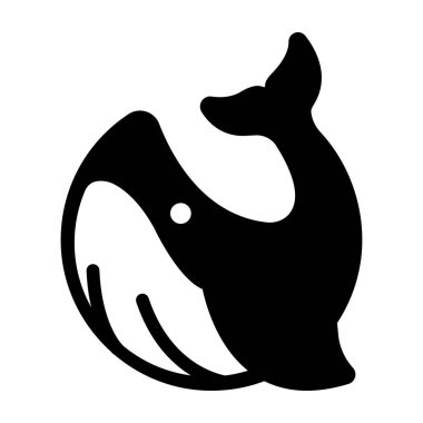 balina ağ simgesi, vektör illüstrasyonu  