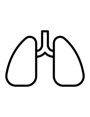 akciğerler ağ simgesi, vektör illüstrasyonu 