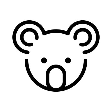 Koala düz ikon vektör illüstrasyonu