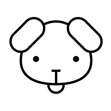 köpek simgesi vektör illüstrasyonu 