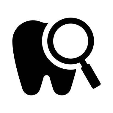 Diş ikonu. Web için kadın vektör simgelerinin basit çizimi