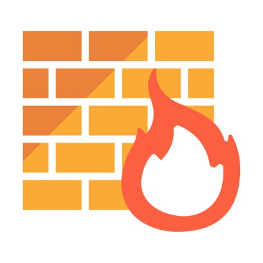 şömine simgesi vektör illüstrasyonu 