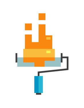 Bir boya fırçasının vektör illüstrasyonu