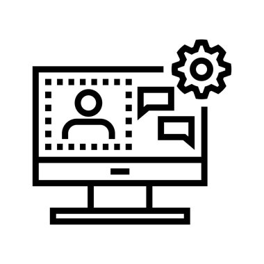 masaüstü simgesi vektör çizimi 