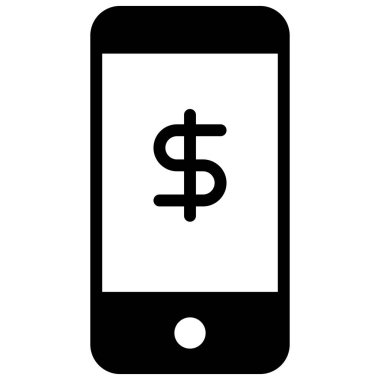 mobil bankacılık simgesi, vektör illüstrasyonu 