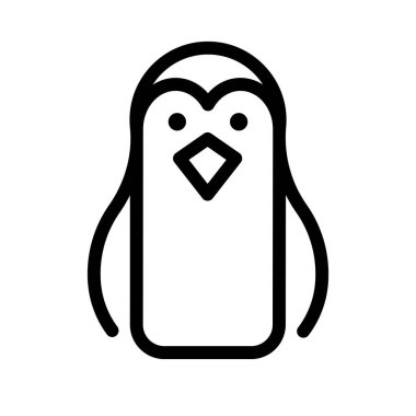 Şirin bir penguen simgesinin vektör çizimi