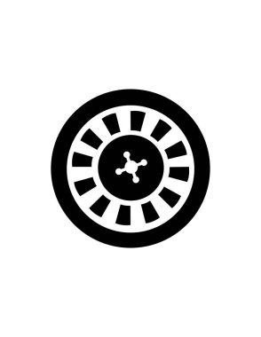 Kumarhane ruleti ikonu. vektör illüstrasyonu 