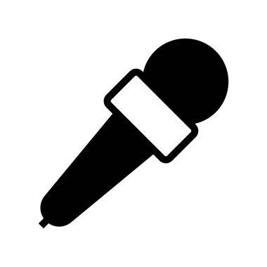 mikrofon simgesi vektör illüstrasyonu 