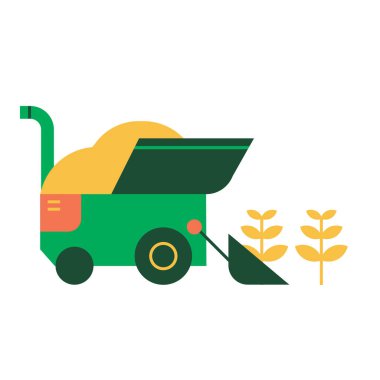 Düz simge vektör illüstrasyonunu hasat et