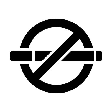 Sigara içme simgesi vektör illüstrasyonu yok 