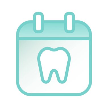 Bir diş simgesinin vektör illüstrasyonu