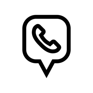 Telefon ikonu. vektör illüstrasyonu 