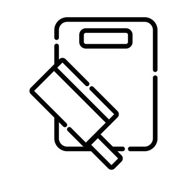 Kesme tahtası ve bıçağının vektör illüstrasyonu