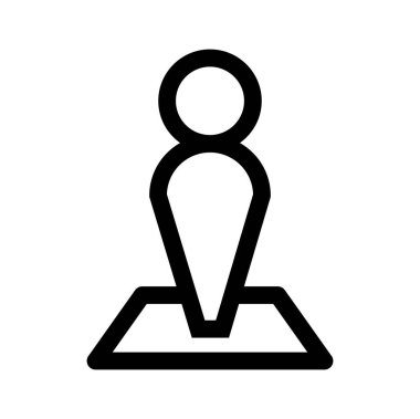 İnsan kaynakları çizgi vektör simgesi.