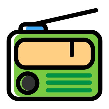 radyo web simgesi. Vektör illüstrasyonu 