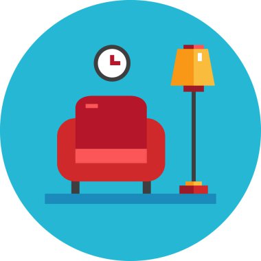 oda web simgesi, vektör illüstrasyonu 