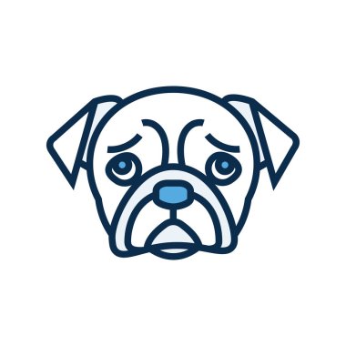 köpek simgesi vektör illüstrasyonu 