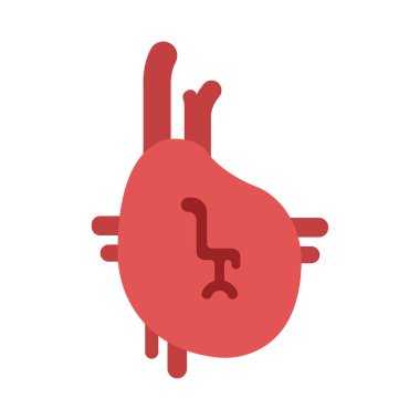 kalp ağı simgesi, vektör illüstrasyonu 