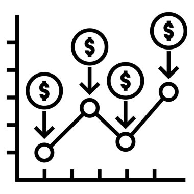 Dolar simgesi vektör illüstrasyonu 