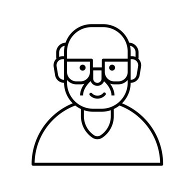 Avatar man simgesi vektör illüstrasyon tasarımı