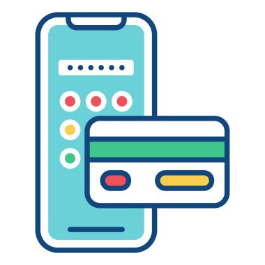 Kredi kartı ikonu vektör illüstrasyonu