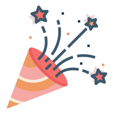 havai fişek simgesi, vektör çizimi