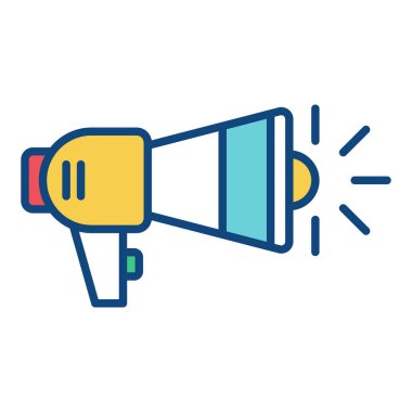 megafon çizgi vektör simgesi