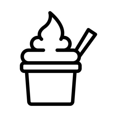 Dondurma ağı ikonu. Vektör illüstrasyonu 