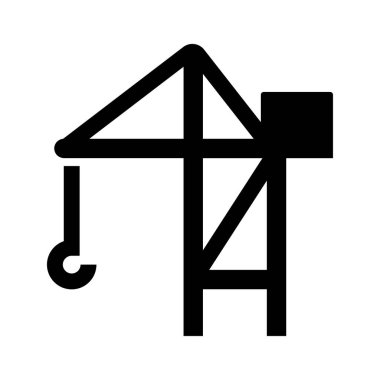 inşaat vinci vektör simgesi.