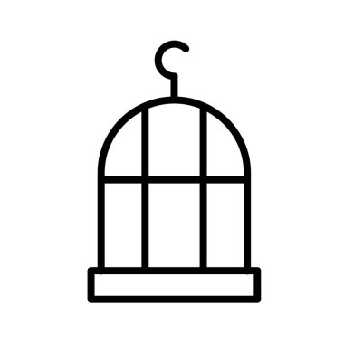 Kuş kafesi simgesinin vektör illüstrasyonu