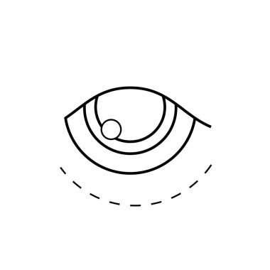 Göz simgesi vektör illüstrasyonu