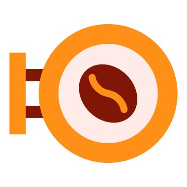 Kafe düz simge vektör illüstrasyonu