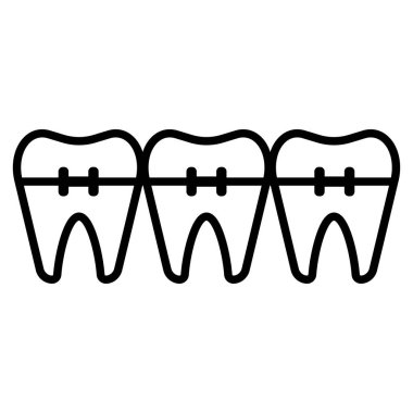 dişçilik, simge, vektör illüstrasyonu 