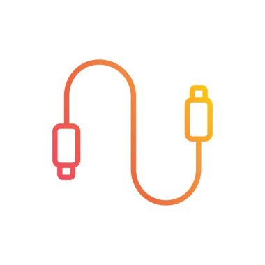 USB kablo ikonu. vektör illüstrasyonu