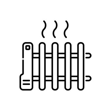 radyatör ağ simgesi, vektör illüstrasyonu 