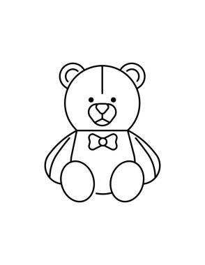 Oyuncak ayı ikonu vektör illüstrasyon grafik tasarımı