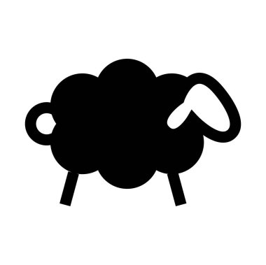 Koyun ikonu vektör illüstrasyonu