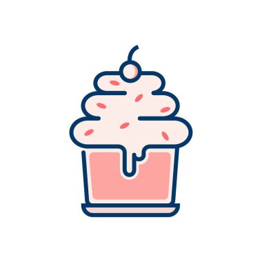 Pasta web simgesi. Vektör illüstrasyonu 