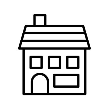 bina simgesi, vektör illüstrasyonu